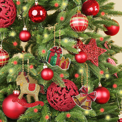 Garneck 12Pcs Christmas Diamond Art Ornaments Double Sided Xmas Diamond Art Painting Keychain Snowman Bell Santa Claus Diamond Kits for Xmas DIY Crafts Hanging Ornaments Home Decor