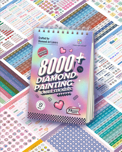 forever young Diamond Art Label Sticker Book Diamond Painting Stickers Book, 72-Page 8000+ Stickers for Diamond Painting Lovers