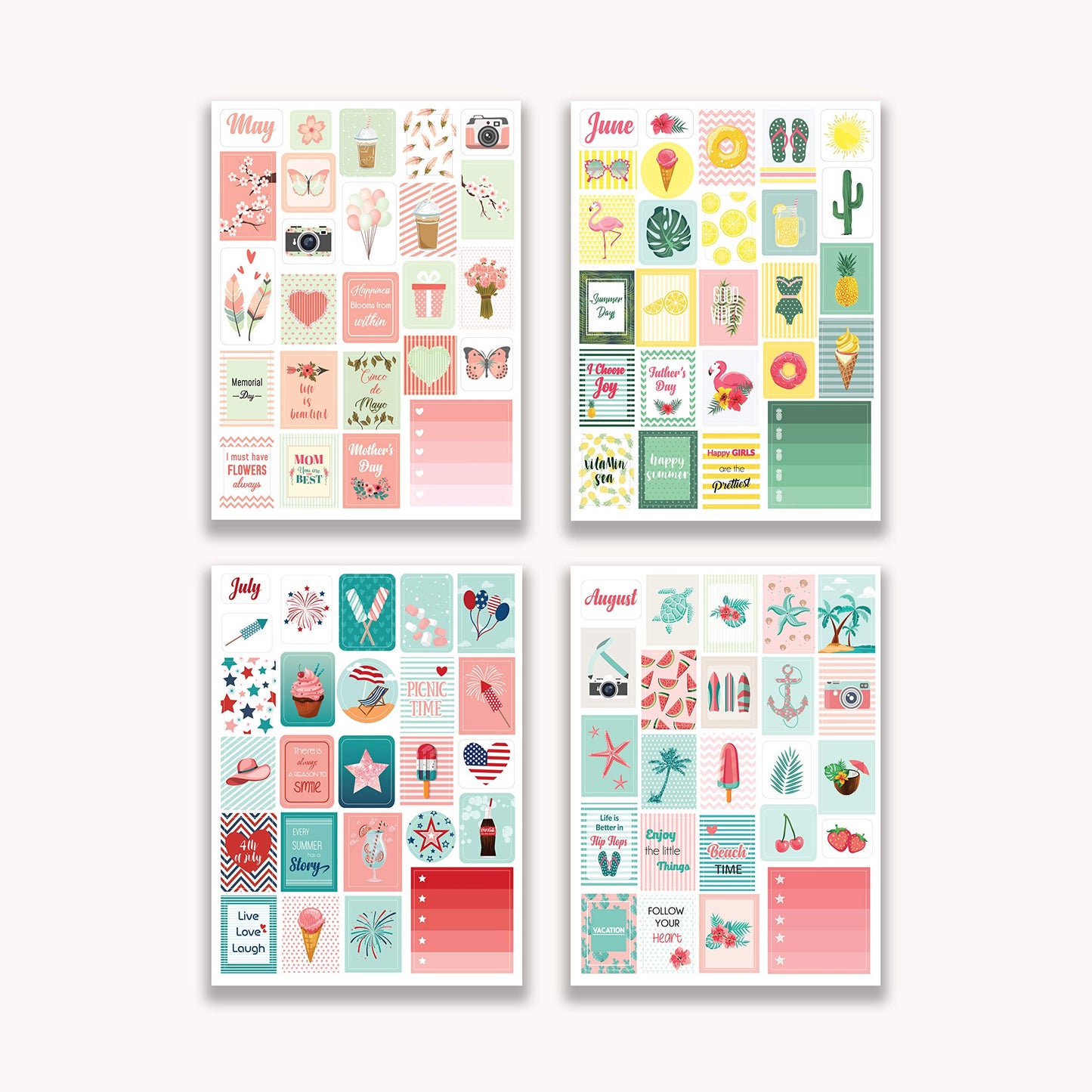 Lamare Seasonal Planner Stickers for Journaling – Aesthetic, Inspirational, and Fun Monthly and Holiday Calendar Stickers for Adults Planner for Scrapbooks & Notebooks