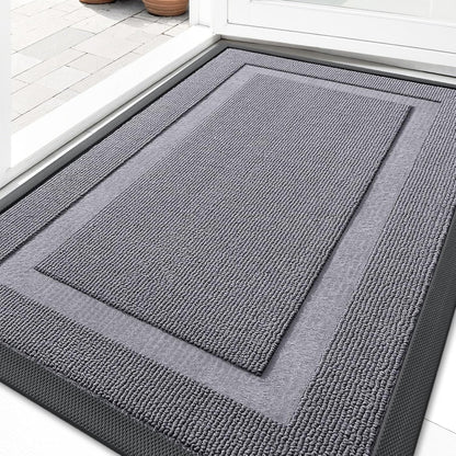 OLANLY Waterproof Front Door Mat | All-Season Indoor Outdoor Doormat, Easy Clean, 33x21, Classic Gray