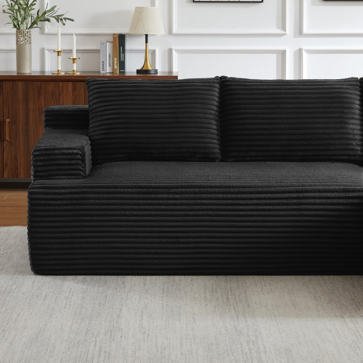 96" Modular Sectional Sofa, Cloud Sectional Couch with Deep Seat, Modern L-Shape Corner Sofa Couch with Right Facing Chaise,Upholstered Boneless Couches for Living Room Bedroom