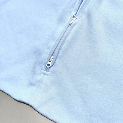 Skiennix Adjustable Cotton Swaddle Sleep Sack - Soft & Breathable Wearable Blanket for Babies 3-6 Months | Cozy Solid Blue Design