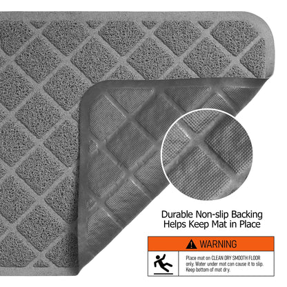 Conlun Cat Litter Mat Litter Trapping Mat, 24" x 17" Premium Durable PVC Grid Mesh with Scatter Control, Non-slip, Less Waste Cat Litter Box Mat, Soft on Kitty’s Paws, Urine Waterproof
