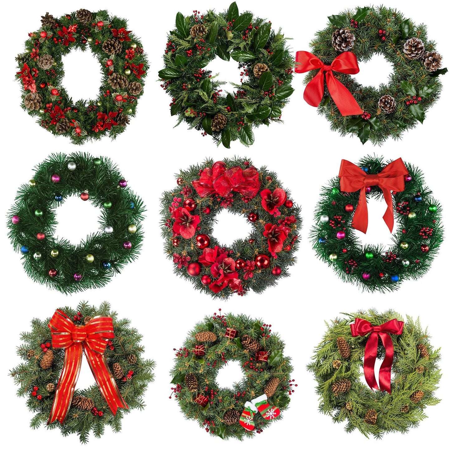 Sumind 3 Pack 12 Inch Green Wire Wreath Frame Metal Wreath Form Round Wire Frame for Christmas Weddings Decor DIY Crafts Floral Projects Home Front Door Garden Outdoor Arrangements Holiday