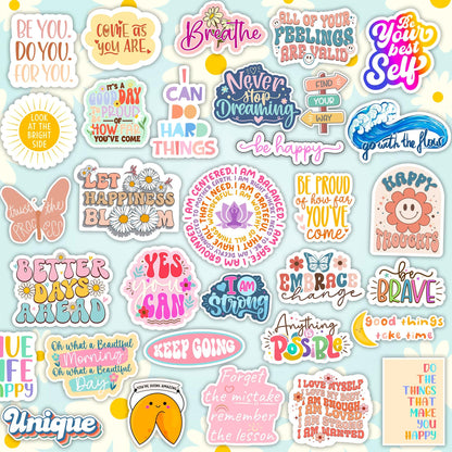 You've Got This by Sticker Pack Puraesla - 300 Positive Affirmation Stickers, Emotional Boost Glitter Motivational Sticker Pack, Encouraging Quotes for Laptop, Water Bottles, Vision Board, Self Love