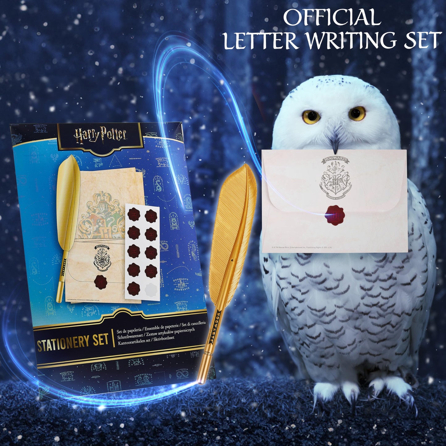 Harry Potter Gifts Letter Writing Kit for Kids, Teens with A5 Paper, Envelopes, Quill Pen, Stickers, Stationery Set, Hogwarts