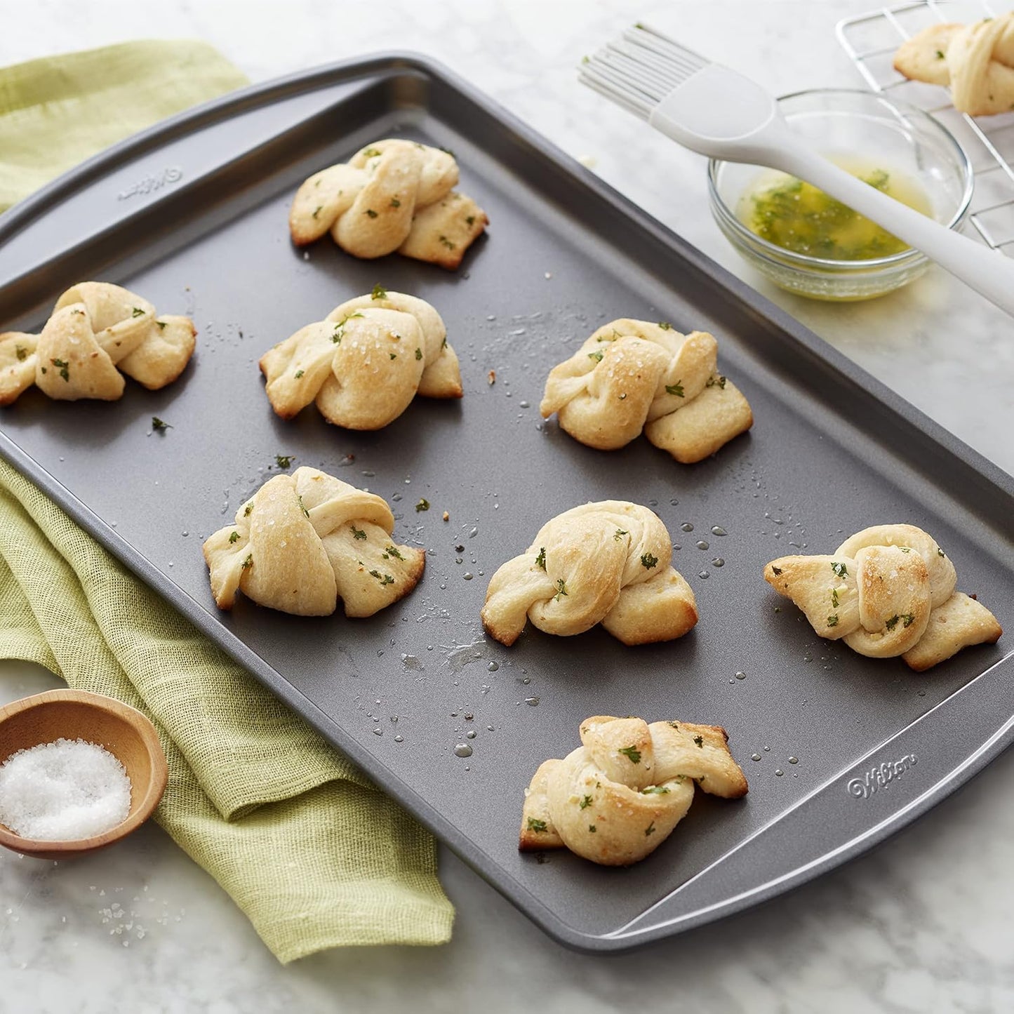 Wilton Perfect Results Non-Stick Baking Sheet, Muffin, and Oblong Pan Bakeware Set, 3-Piece