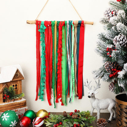 Yuefunny 30 Pcs 32.81 yd Christmas Ribbon for Crafts Gift Wrapping Holiday Ribbons Fabric Ribbon Fringe Trim Grosgrain Ribbon Satin Ribbon Bow Ribbon Sewing Trim for Christmas Gift Wrapping Decor