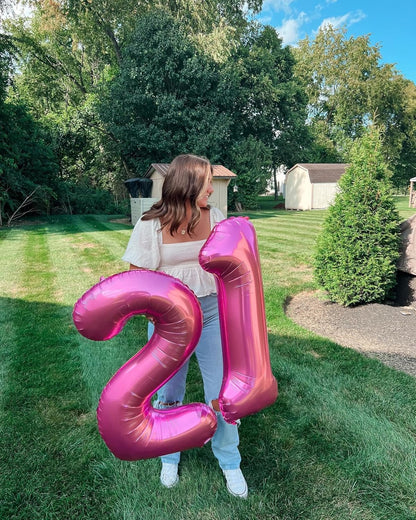Number 3 Balloon - 40 Inch Pink Birthday Decoration for Kids & Girls' Parties