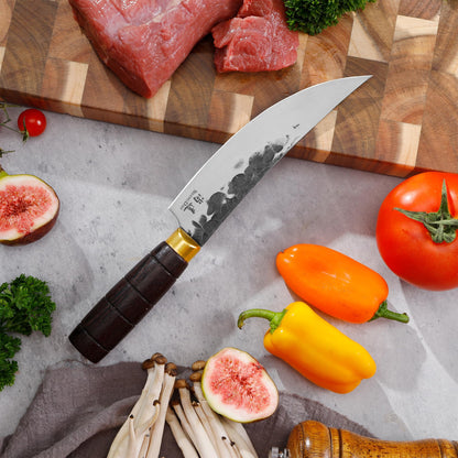 SHANGDAO Chef Knife, Black Forged Kitchen Knife with High elastic stainless steel Stainless Steel Blade, Professional Handcrafted Chefs Knife, Ergonomic Handle Grip and Gift Box