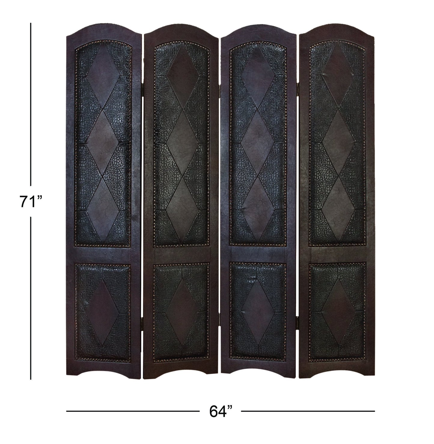 Aspire Dark Brown Four Panel Room Divider