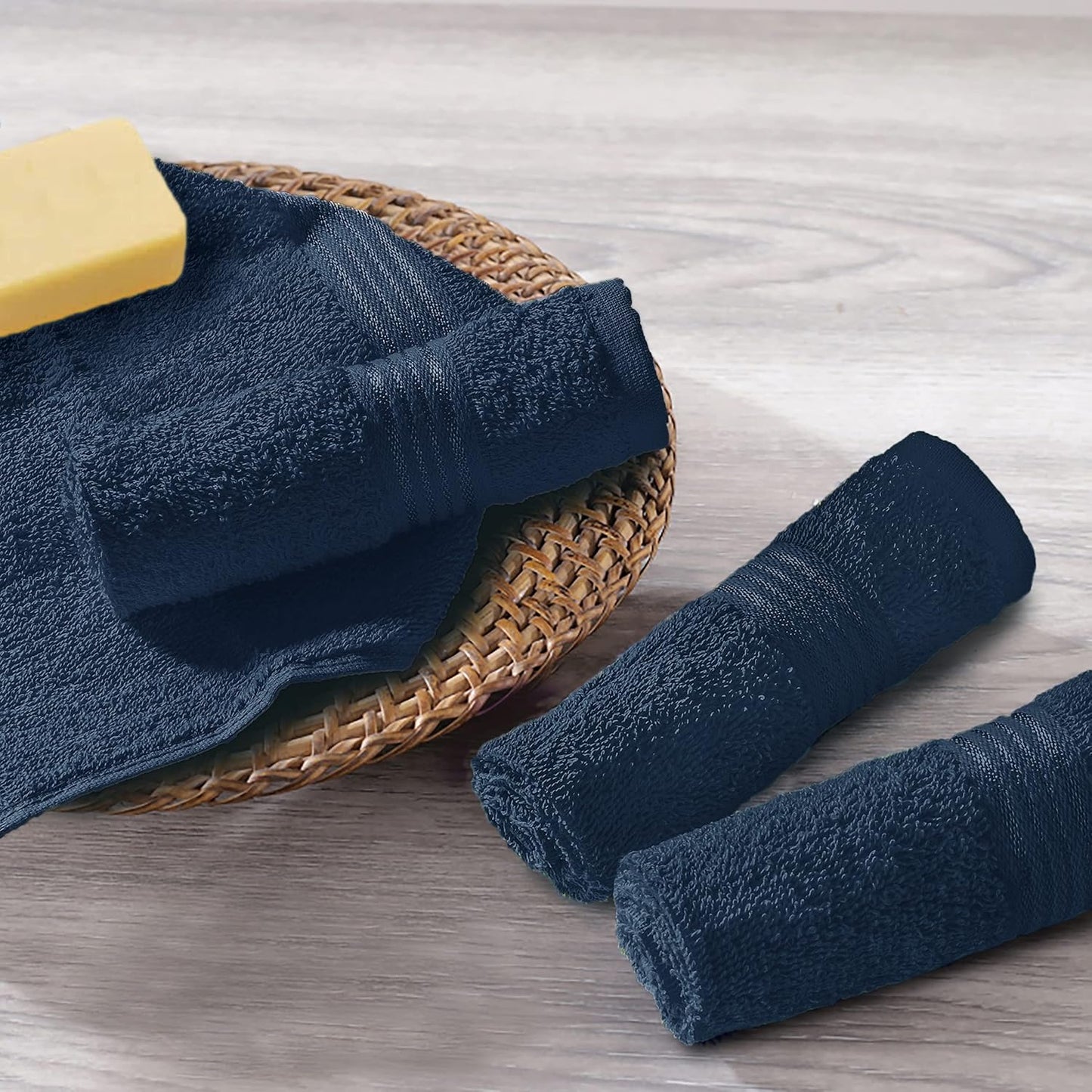 Belizzi Home 24 12x12 inch, Ultra Soft Cotton Washcloths, Contains Piece Face Cloths Ideal for Everyday use Face