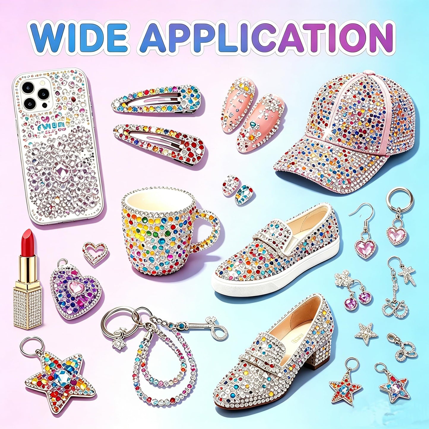 YLPARTCHER 34000PCS 28 Colors Jelly Resin Rhinestones Kit with 3Pcs B7000 Glue, 3mm Flatback Gems for Bedazzling Crafting, Multicolor Diamonds for Clothes Shoes Nail Art Diamond Painting Makeup DIY