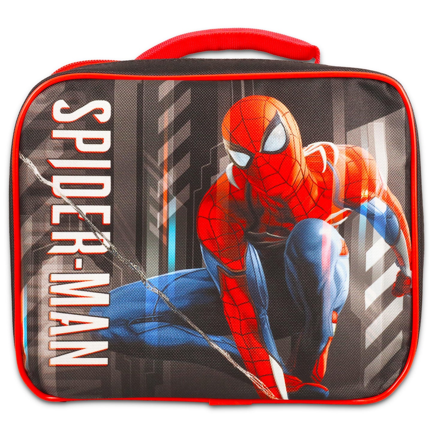 Spiderman Lunch Box Set ~ Spidey Lunch Bag, Stickers, More | Spiderverse School Supplies Bundle