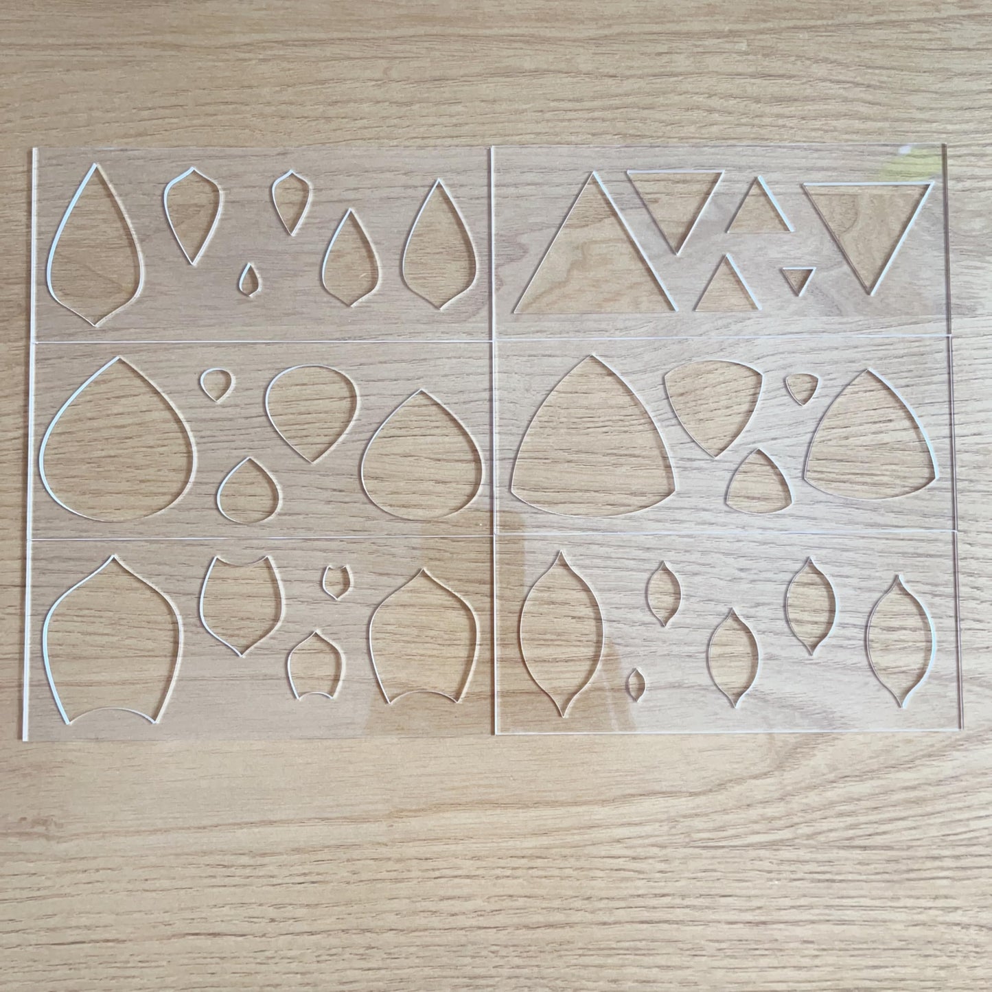 Ipaakband Mandala Art Stencils, 6 Geometric Shapes with 5 Sizes, Drawing Pattern Making Tools