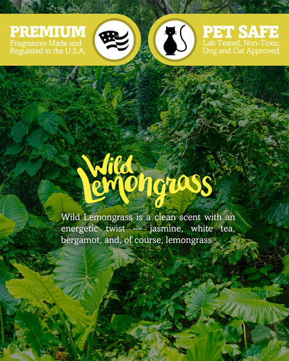 Shortie's Candle Company Wild Lemongrass Premium Wax Melts 4 Pack - 12 Oz., Strong & Long Lasting, Non-Toxic - Made with Essential & Natural Oils - Formula 117