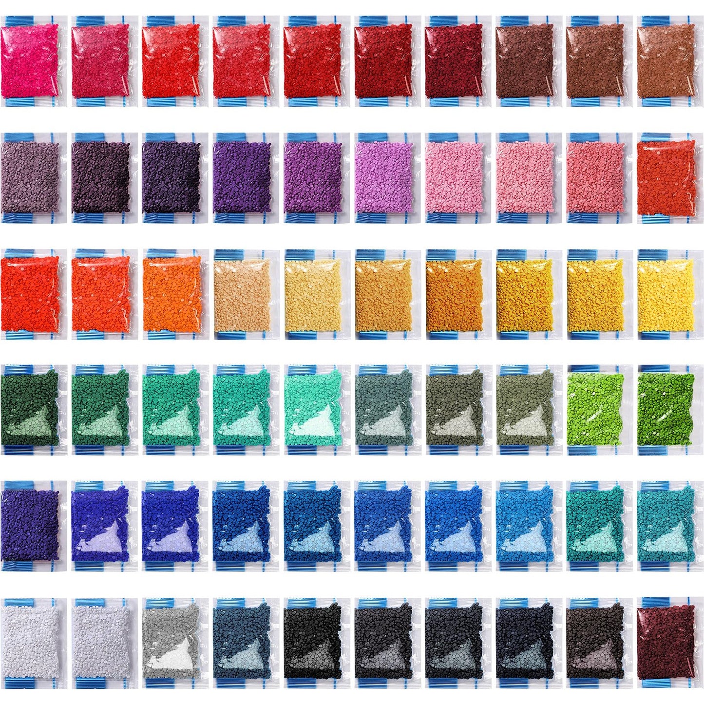 Sasylvia 300000 Pcs 60 Color Diamond Painting Beads 2.8 mm Resin Round Diamond Flat Bottom Rhinestones for DIY Handmade Craft Accessories(Classic Color)