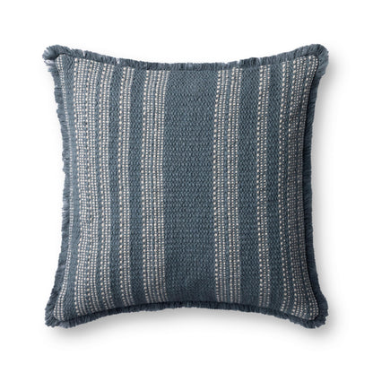 Loloi II Collection PLL0131 Blue/Ivory 20'' x 20'' Cover Only Pillow