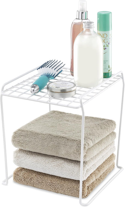 12.88" Whitmor Tall Stacking Shelf White
