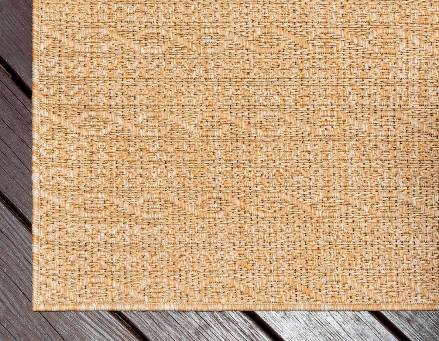 Unique Loom Outdoor Modern Collection Area Rug - Links, 2' 2" x 3' 1" Rectangle, Light Brown/Brown