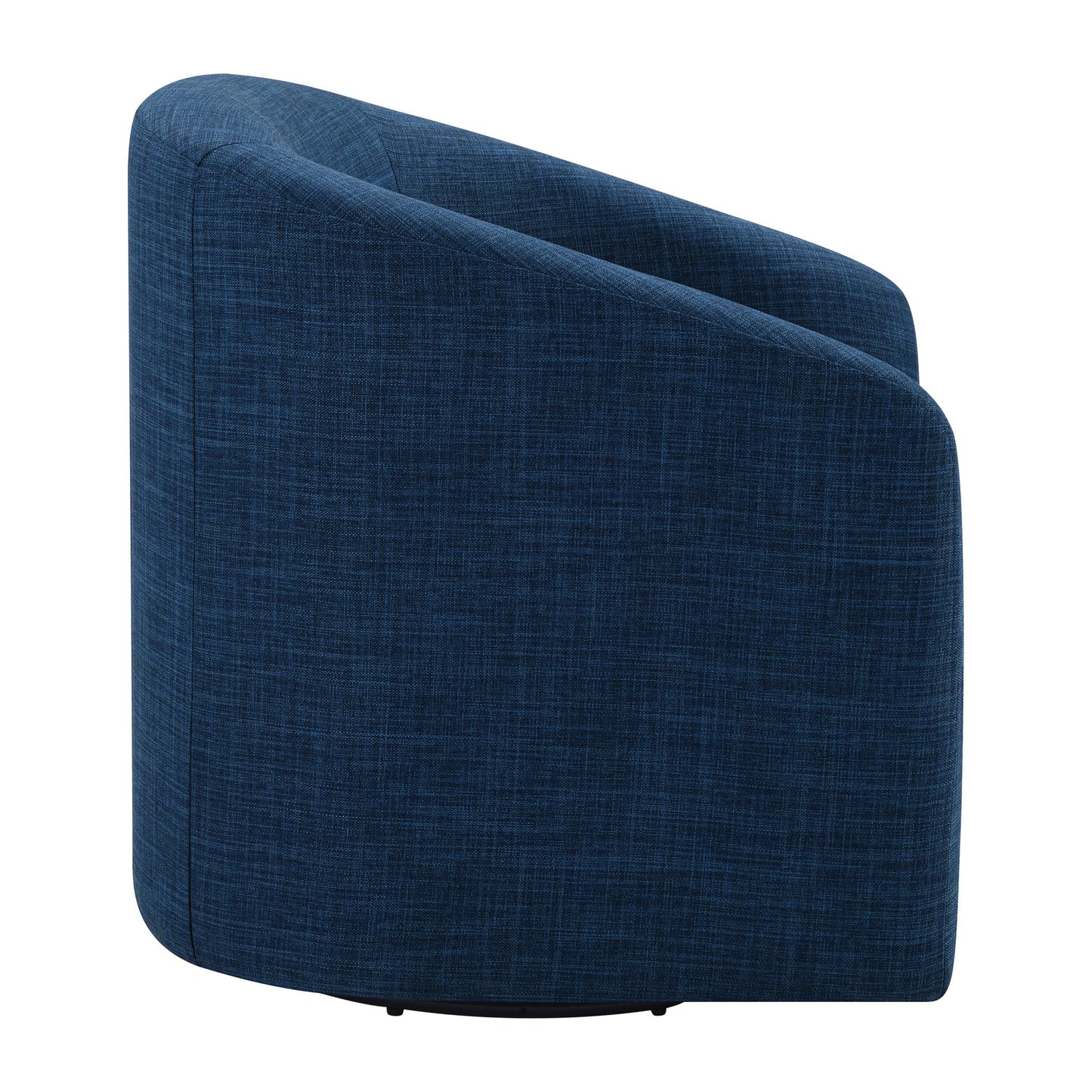 OSP Home Furnishings Parker Upholstered Swivel Tub Accent Chair, Navy Blue Fabric