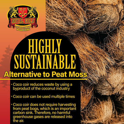 Royal Gold Coco & Perlite 70-30 Premium Soilless Growing Medium - High Porosity Mix, 1.76 Cu Ft for Indoor & Greenhouse Use