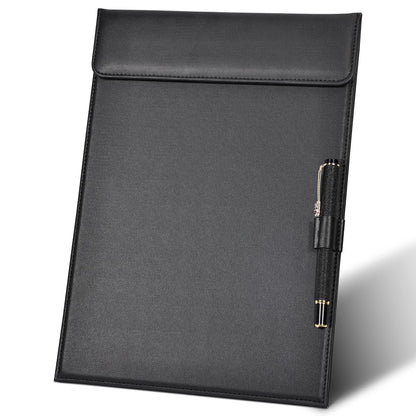 Leather Clipboard, Black Clipboards with Pen Holder, A4 Letter Size Clip Board for Nurses, Smooth Writing Clipboard for Classroom, Low Magnetic Profile Clip Boards for Kids Drawing Office 9" x 12.5"