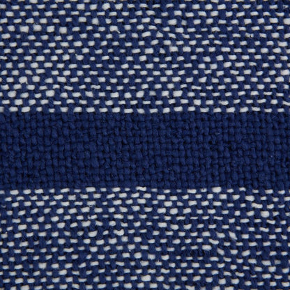 DII Navy Stripe Homespun Throw, 50x60 with 2.5" Fringe