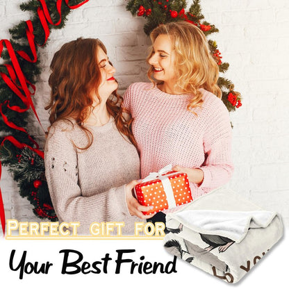 Hibolen Best Friend Birthday Gifts for Women Blanket 50"x60", Friendship Gifts for Women, Birthday Gifts for Woman Friendship, Bestie/Soul Sister Present, Raccoon and Opossum Throw