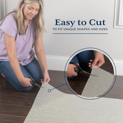 Veken Rug Pad Gripper - Non-Slip 7x10 Ft Mat for Hardwood & Tile Floors | Thick Anti-Skid Design
