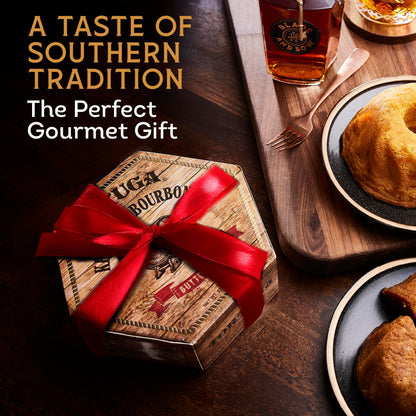 TORTUGA Southern Trio Gift Pack - Tennessee Whiskey, Kentucky Bourbon, & Moonshine Apple Pie - 3-4 oz Mini Cakes - The Perfect Premium Gourmet Gift for Gift Baskets, and Birthday Cakes for Delivery