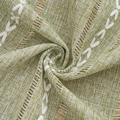 2471 Inches Rectangular Coffee Table Covers for Living Room Striped Embroidered Tablecloth Linen Coffee Table Cloth