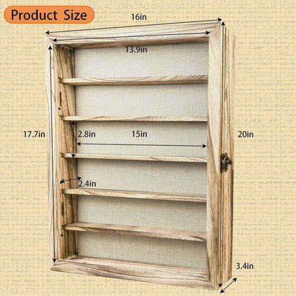 Houstimi Original Wood Shadow Box Frame 16x20 Shadow Box with Shelves 2.6" Interior Depth Memorial Shadow Box with Linen Back for Handicrafts,Picture Frames,Medals,Coins,Pins Collection and More