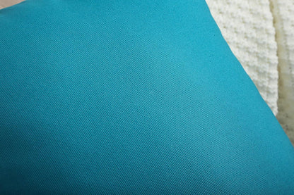 TangDepot Handmade Decorative Solid 100% Cotton Canvas Throw Pillow Covers, 18"x18", Blue