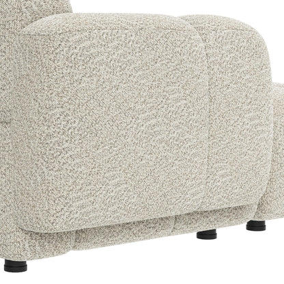 Christopher Knight Home Simi Modular L-Shaped Sofa Couch with Movable Ottoman, Boucle Upholstered Modular Sectional Sofa with Footrest, Modern Home Sofa Living Room, Comfy Cloud Couch, Beige
