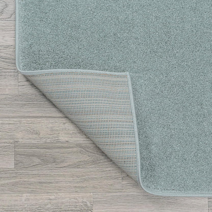 4' (SEU100S-4R) JONATHAN Y Haze Solid Low-Pile Aqua Blue Round Indoor Area Rug, Coastal,Bohemian,Minimalist,Classic