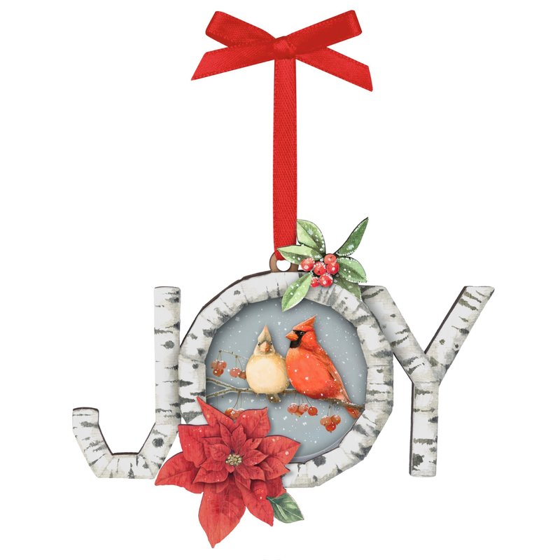 Hallmark Keepsake Christmas Ornament, Marjolein Bastin Charming Cardinals, Papercraft, Gifts for Nature Lovers
