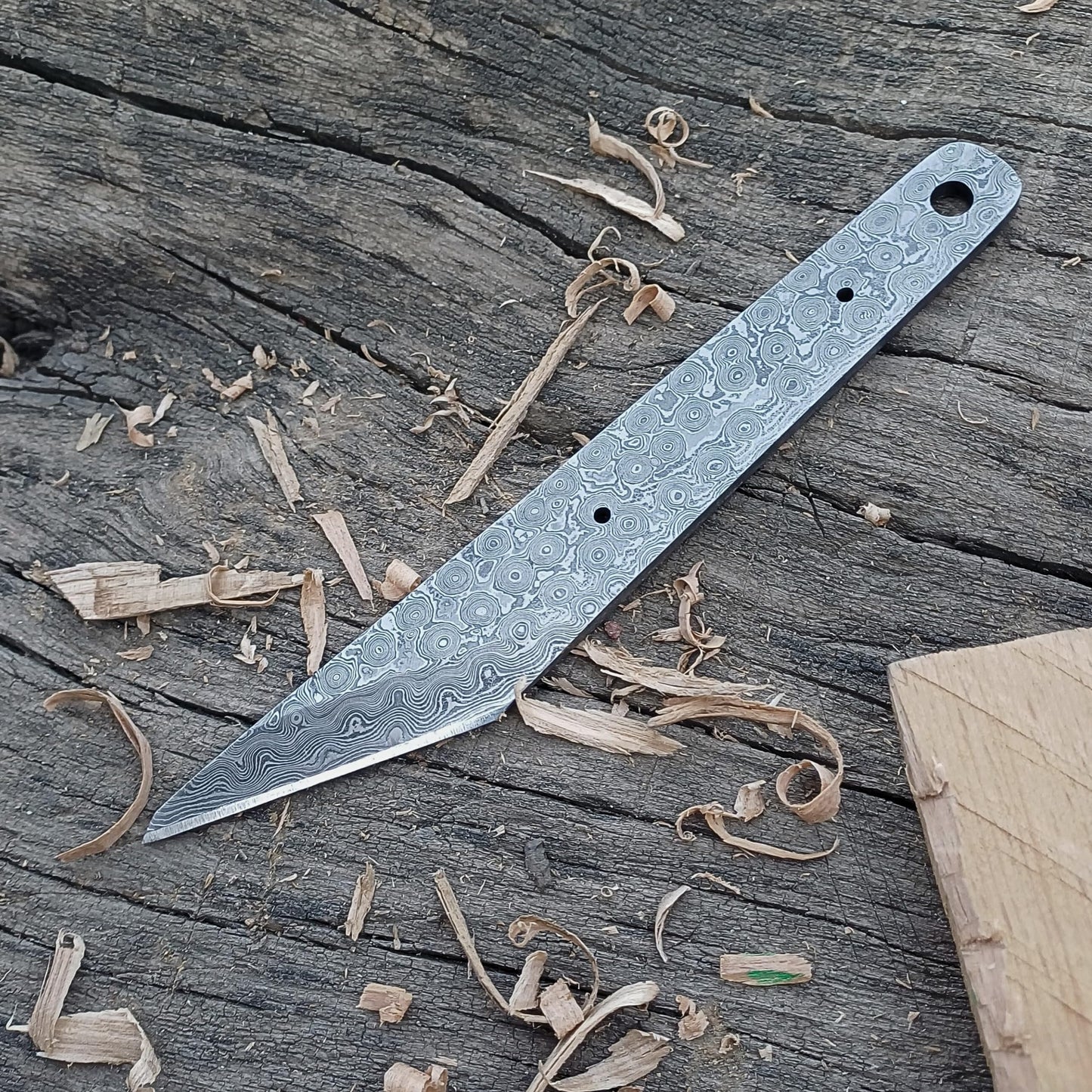 HAWK KNIVES Handmade Damascus Steel Blade Kiridashi Knife - 2.5 in Professional Woodworking, Marking, Wood Carving Tool & Leather Sheath