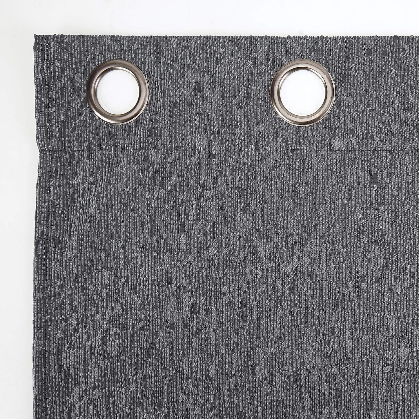 Sun Zero Noir Dimensional Thermal Extreme Total Blackout Grommet Curtain Panel, 52" x 84", Charcoal Gray