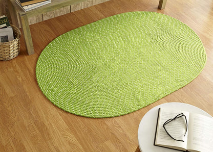 Better Trends Sunsplash Braid Collection, 20" x 30" Oval, Durable Stain Resistant Indoor Outdoor Utility Rug