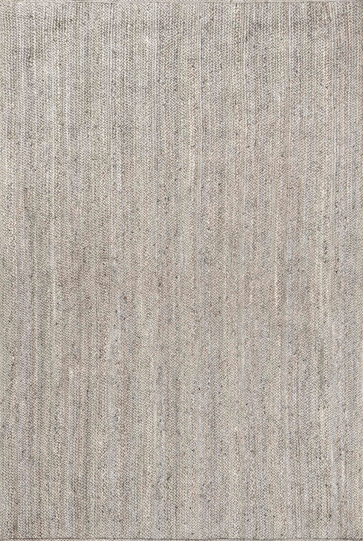 nuLOOM 9x12 Rigo Jute Hand Woven Area Rug, Grey, Solid Farmhouse Design, Natural Fiber, For Bedroom, Living Room, Dining Room, Hallway, Office, Kitchen, Entryway