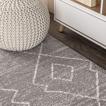 JONATHAN Y Alia Moroccan Beni Souk Gray/Cream Indoor Area Rug, 3x5, Bohemian, Scandinavian, Easy-Cleaning for Living Room, Bedroom, Kitchen, Pet Friendly, Non-Shedding (MOH202B-3)