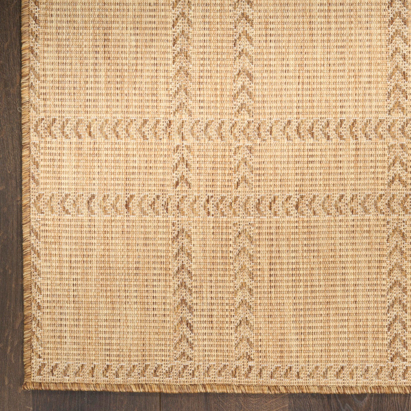 Nourison Home Horizon Indoor/Outdoor Natural 4' x 6' Area Rug - Easy Clean, Non Shedding, Bed Room, Living Room, Dining Room, Kitchen (4' x 6')