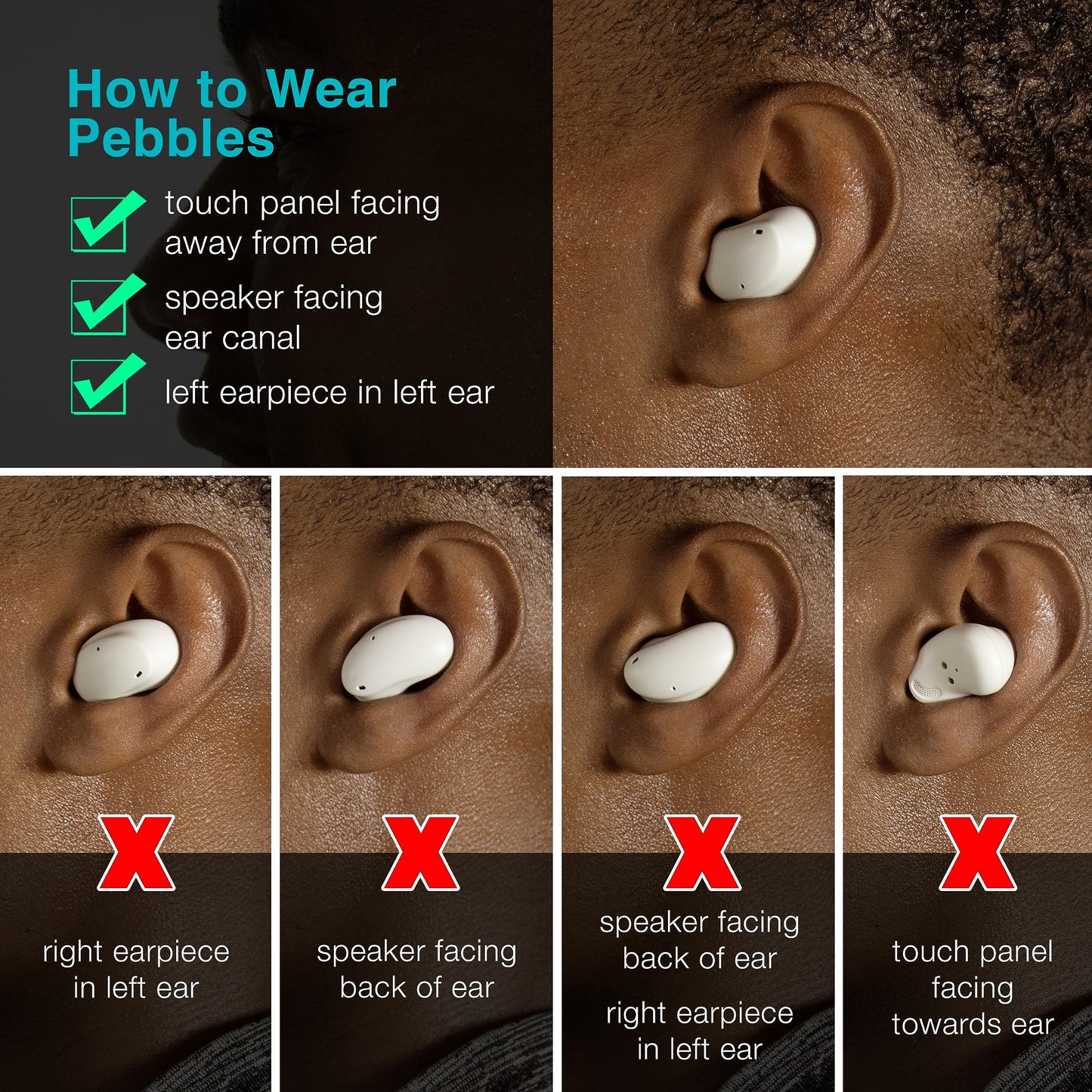 MEE audio Pebbles True Wireless Earbuds - Bluetooth 5.3 Low Profile in Ear Lightweight Headphones with Headset Microphone & Call Noise Reduction for Gym/Workouts/Sports and Gaming, Rose Gold