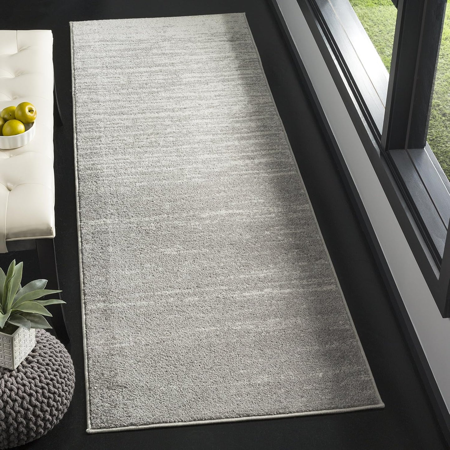2'1" 8', (ADR113C) SAFAVIEH Adirondack Collection Runner Rug - x Light Grey & Grey, Modern Ombre Design, Non Shedding