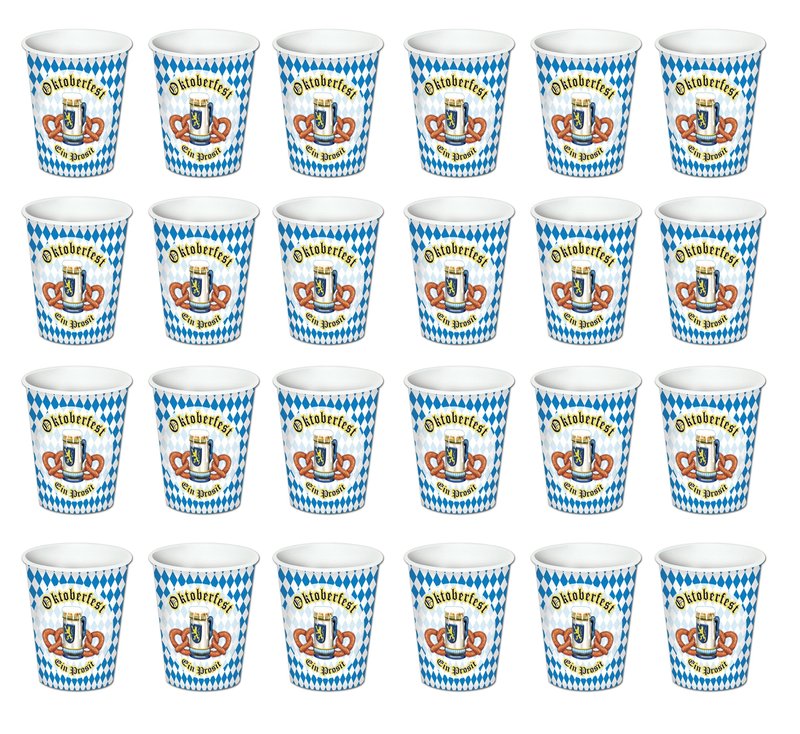 Beistle , 24 Piece Oktoberfest Beverage Cups, 9 Ounces