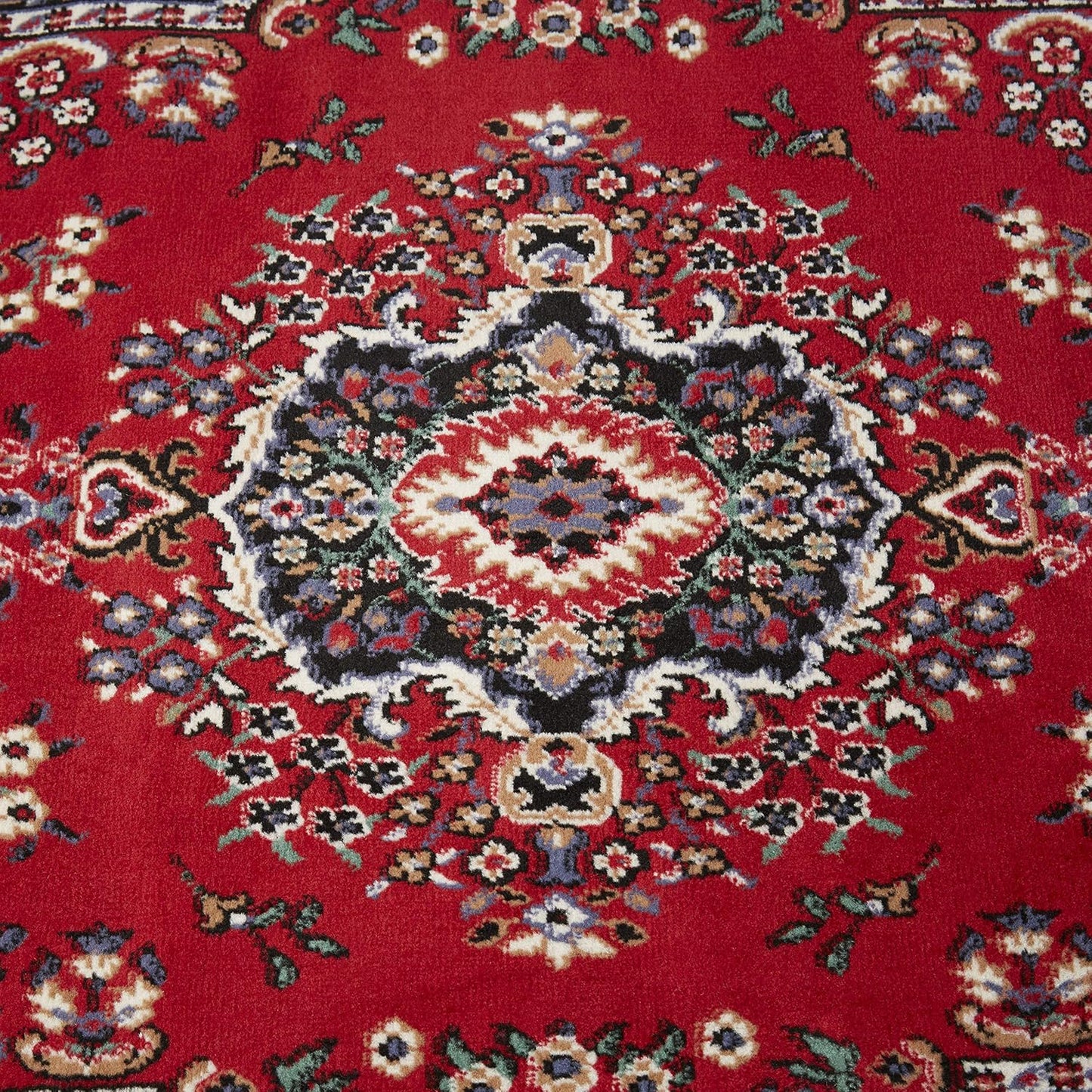 Home Dynamix Premium Sakarya Traditional Medallion Border Area Rug, Claret, 1'9"x7'2"