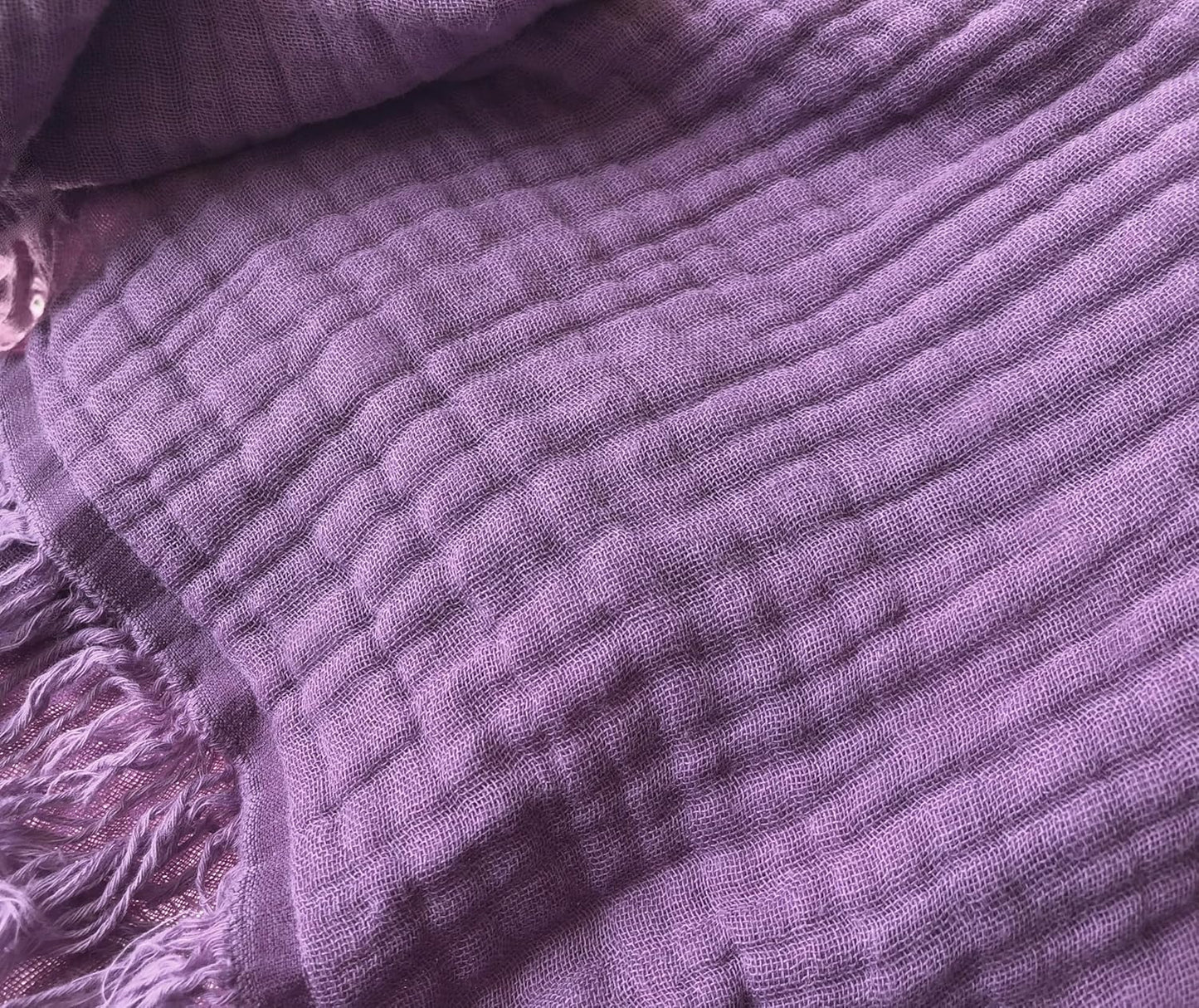 KyraHome 100% 60"x80" Organic Cotton Large Cotton Throw Blanket for Couch, Women, Plant Dyed, Breathable Lightweight