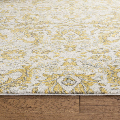 SAFAVIEH Evoke Collection 2'2" x 4' Ivory/Gold EVK238S Non-Shedding Accent Rug for Living Room Bedroom