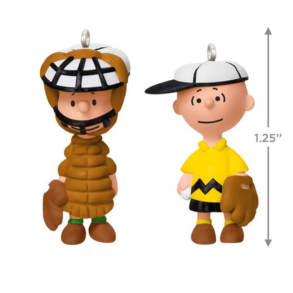 Hallmark Keepsake Peanuts Christmas Ornament, The Peanuts Gang Playing Catch, Set of 2